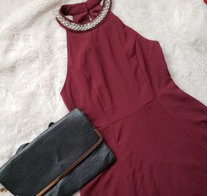 High Neck Skater Dress